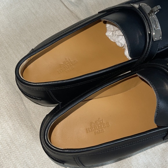 Brand new hermes destin loafer black silver size 40 - Picture 8 of 10